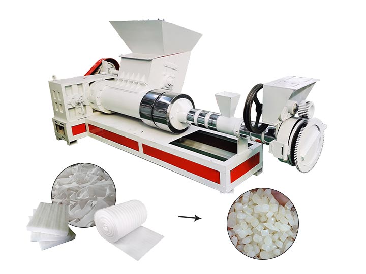 Waste EPE Foam Pelletizing Machine | styrofoam sheet recycling machine