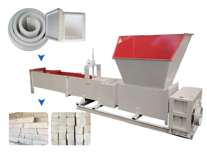 Vertical EPS foam compactor | styrofoam recycling densifier