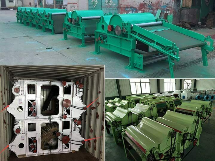 cotton waste recycling machine display