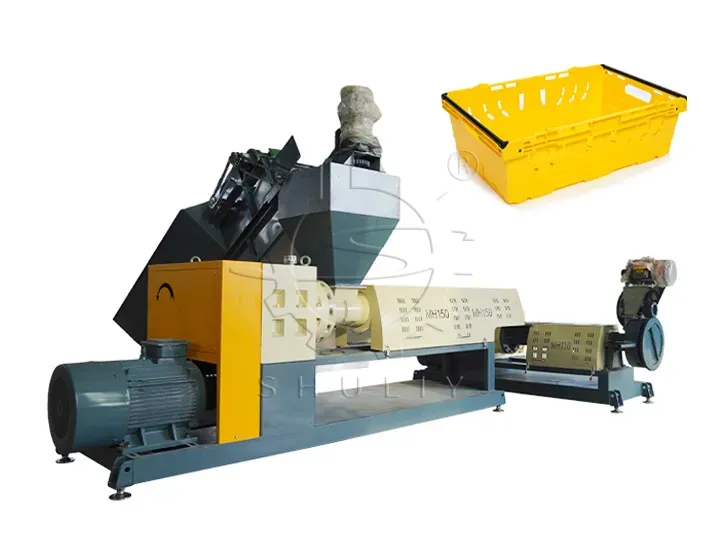 plastic crate recycling pelletizing solution