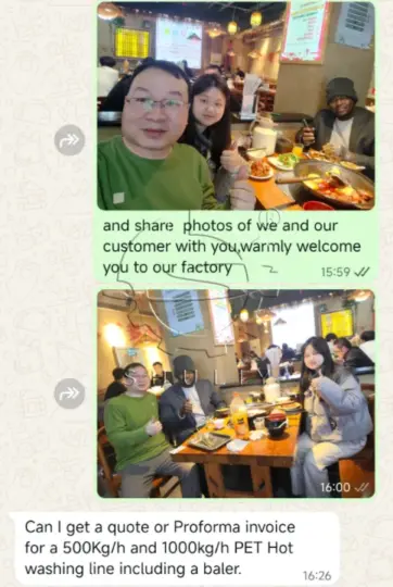 Plastic Bottle Hot Washing Plant in Nigeria